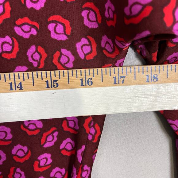 Diane Von Furstenberg Long Sleeves Silk Blouse Top Size 6 - Picture 6 of 11